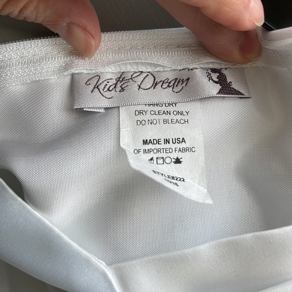 Kid's Dream - Girls Special Occasion Dress - White - Size 15-16 - Picture 10 of 12